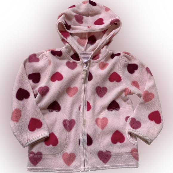 Valentine’s Day Y2K Heart Fleece Zip Up Jacket 18 24 Months Baby Girl - Picture 5 of 9